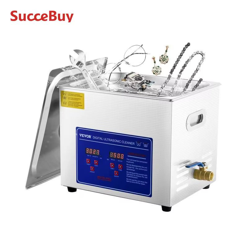 10L 15L Ultrasonic Cleaner Ultrasonic Cleaning Device with Digital Timer & Heater Stainless Steel Industrial Sonic Cleaner