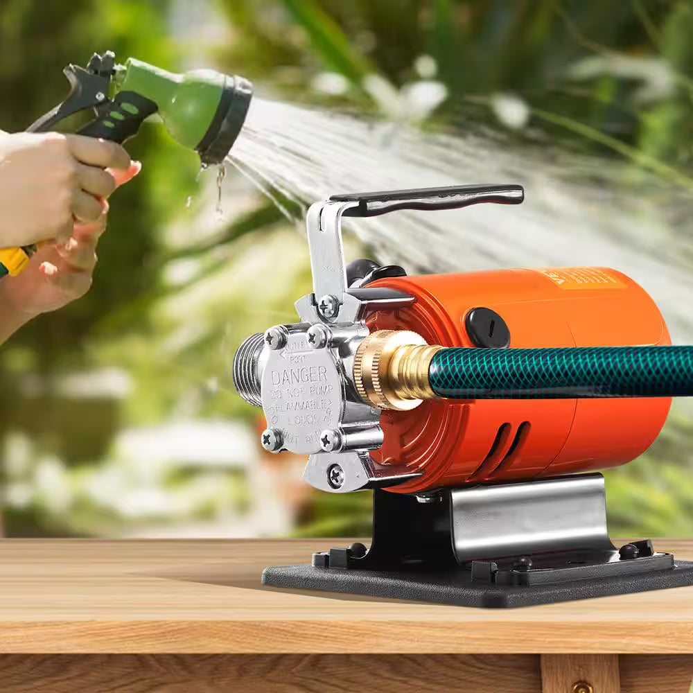 Water Transfer Pump 120- Volt AC 360 GPH 0.1 HP Portable Electric Utility Pump with 6 Ft. Hose for Garden Pool Pond