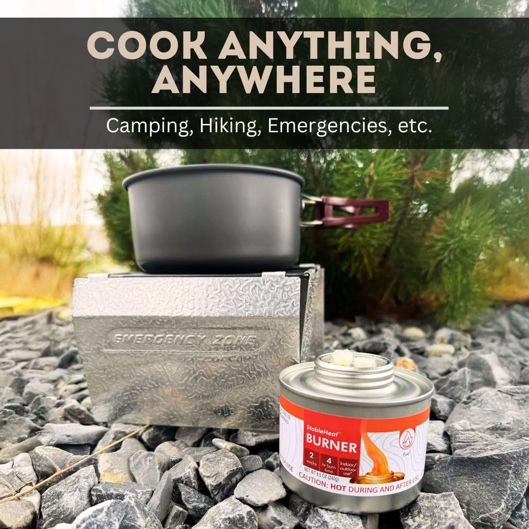 New & Improved! Emergency Cooking Fuel Premium Storage Set, 20+ Year Shelf Life | Available in 4 Cans, 12 Cans, or 24 Can Packs