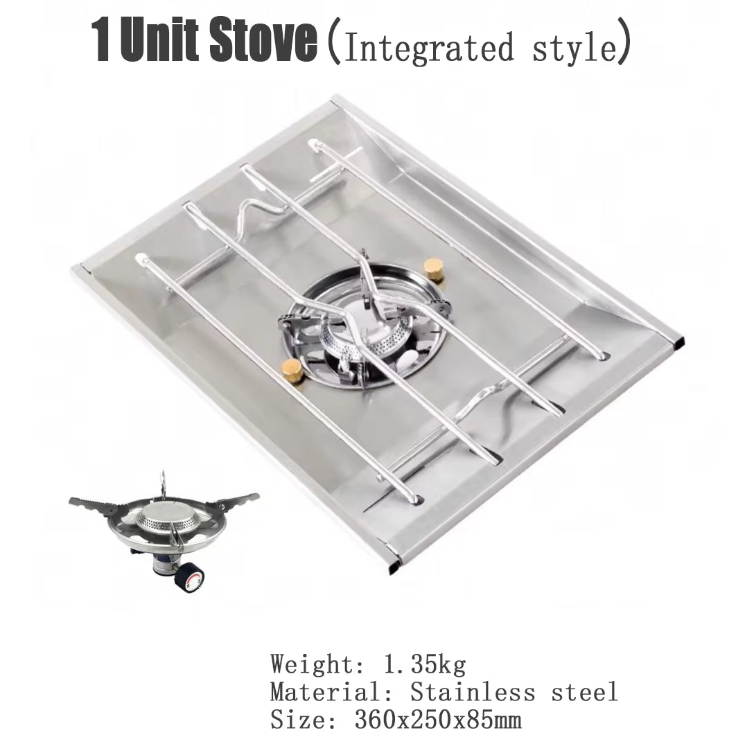 Outdoor IGT Gas Stove 3600W Stove Portable IGT Strong Fire Burner Stainless Steel Furnace Camping Cookware