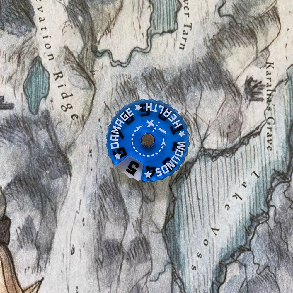 Game Health Tracker, 25Mm Wounds Counter for Tabletop War Games 0-9