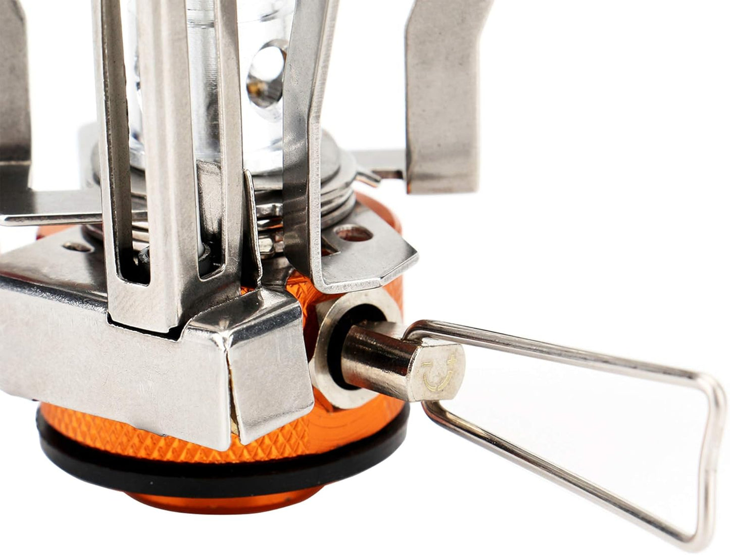 Ultralight Portable Camping Stoves Backpacking Stove with Piezo Ignition Adjustable Valve Stainless Steel Material for Backpacking, Hiking, Riding, Mountaineering, Camping -1 Pack