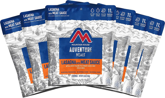 Lasagna with Meat Sauce | Freeze Dried Backpacking & Camping Food | Survival & Emergency Food- 6 Pouches