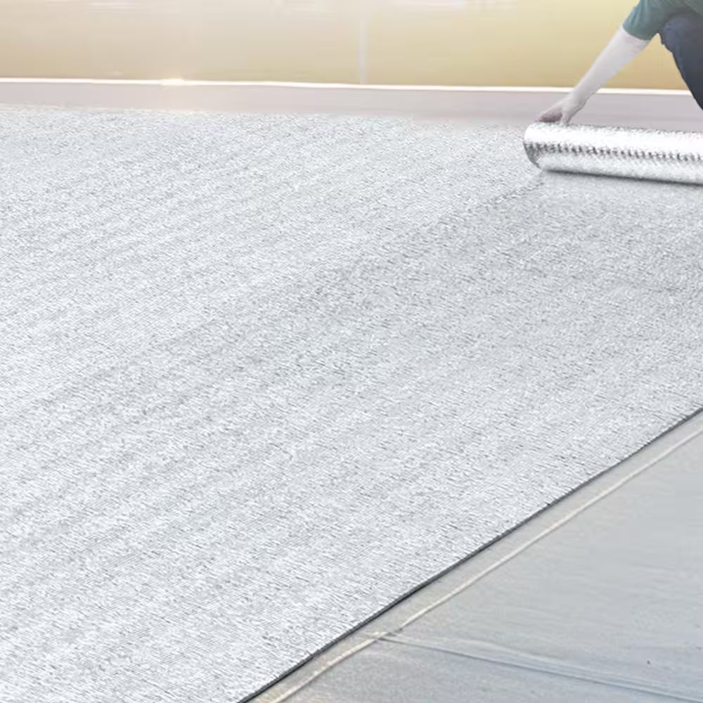 Double Reflective Insulation Roll 48 In. X 10 Ft. Foam Core Radiant Barrier 3.2 Mm Double-Sided Aluminum Foil EPE
