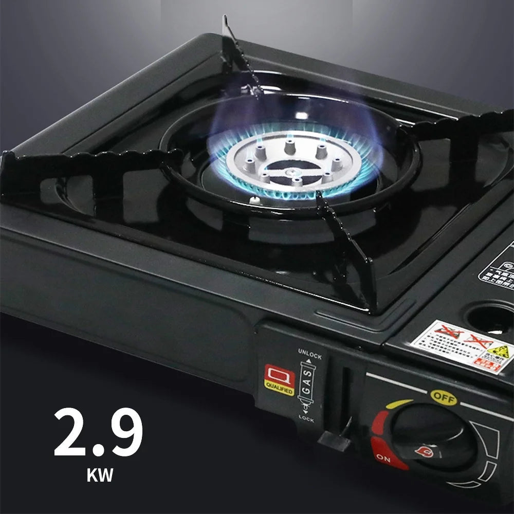 Portable 2900W Cassette Furnace Butane Gas Stove Outdoor Travel Picnic Cooker Camping Hiking Cookware