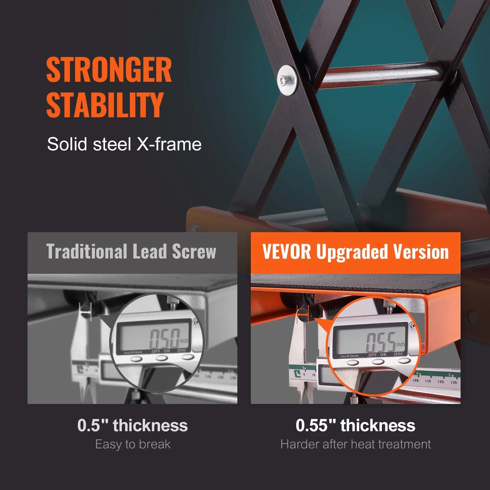 VEVOR Motorcycle Lift, 1100 LBS Motorcycle Scissor Lift Jack with Wide Deck & Safety Pin, 3.7-13.8 Center Hoist Crank Stand, Steel Scissor Jack for Street Bikes, Cruiser Bikes, Touring Motorcycles