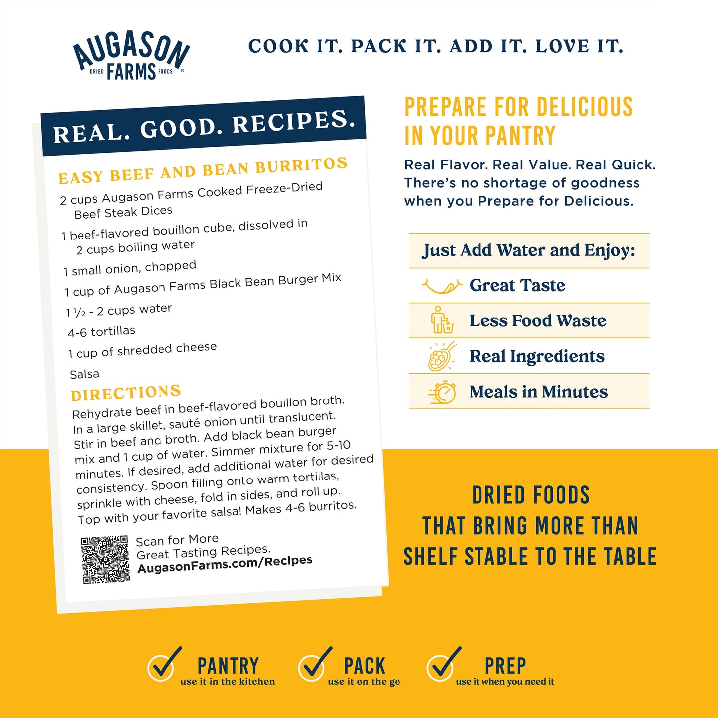 Freeze-Dried Beef Chunks No. 10 Can, 16 Oz