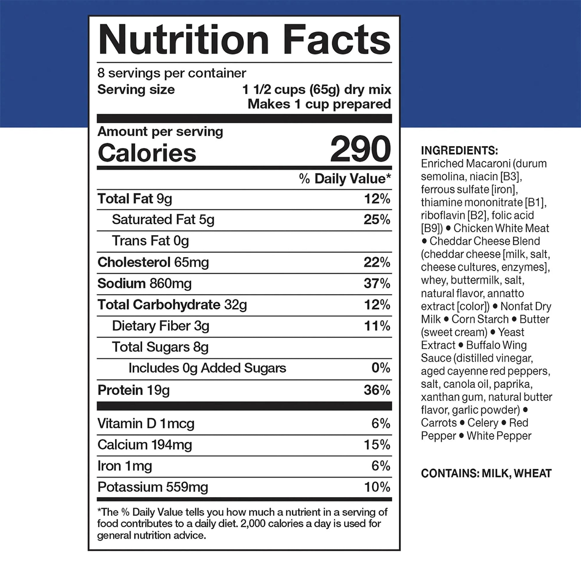 Quick Prep Food Emergency Camping Food, Can, Buffalo Style Chicken Mac & Cheese