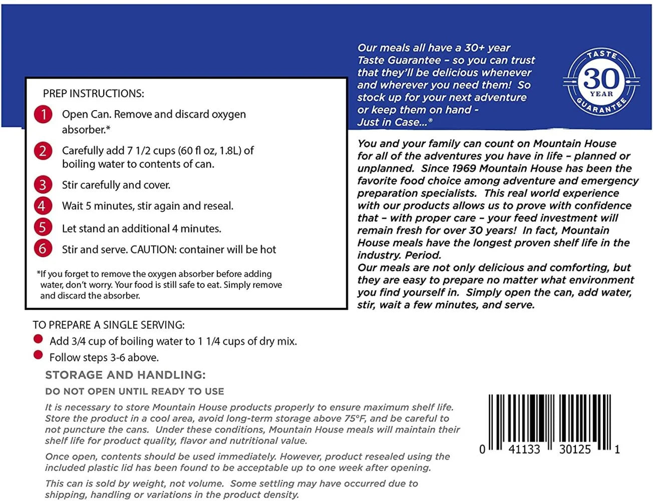 Lasagna with Meat Sauce Freeze Dried Survival & Emergency Food #10 Can - Pack of 1