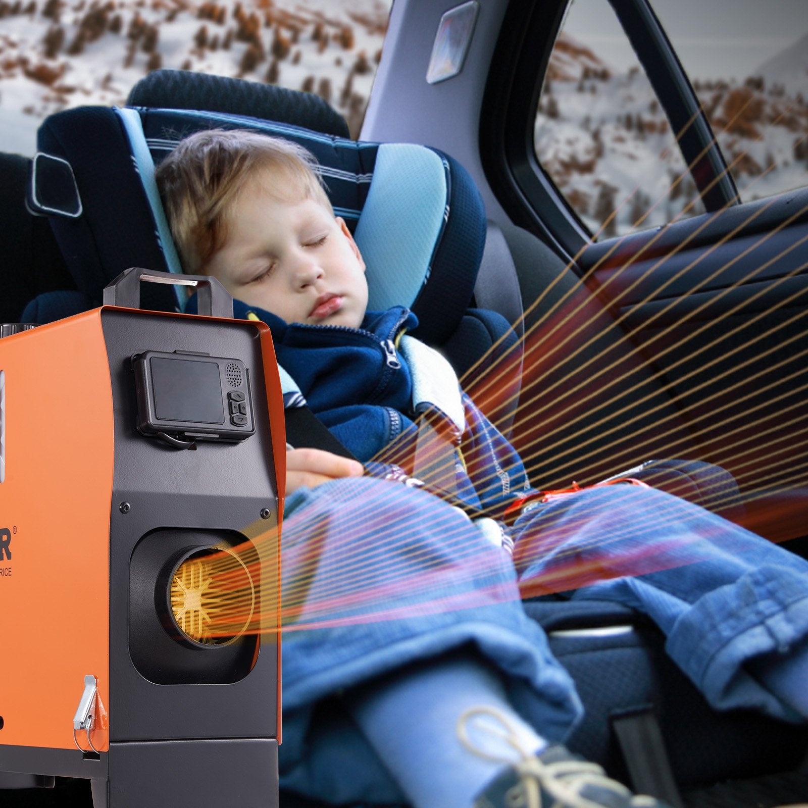 VEVOR Air Heater All-In-One 12V 8KW Bluetooth App LCD for Car RV Indoors