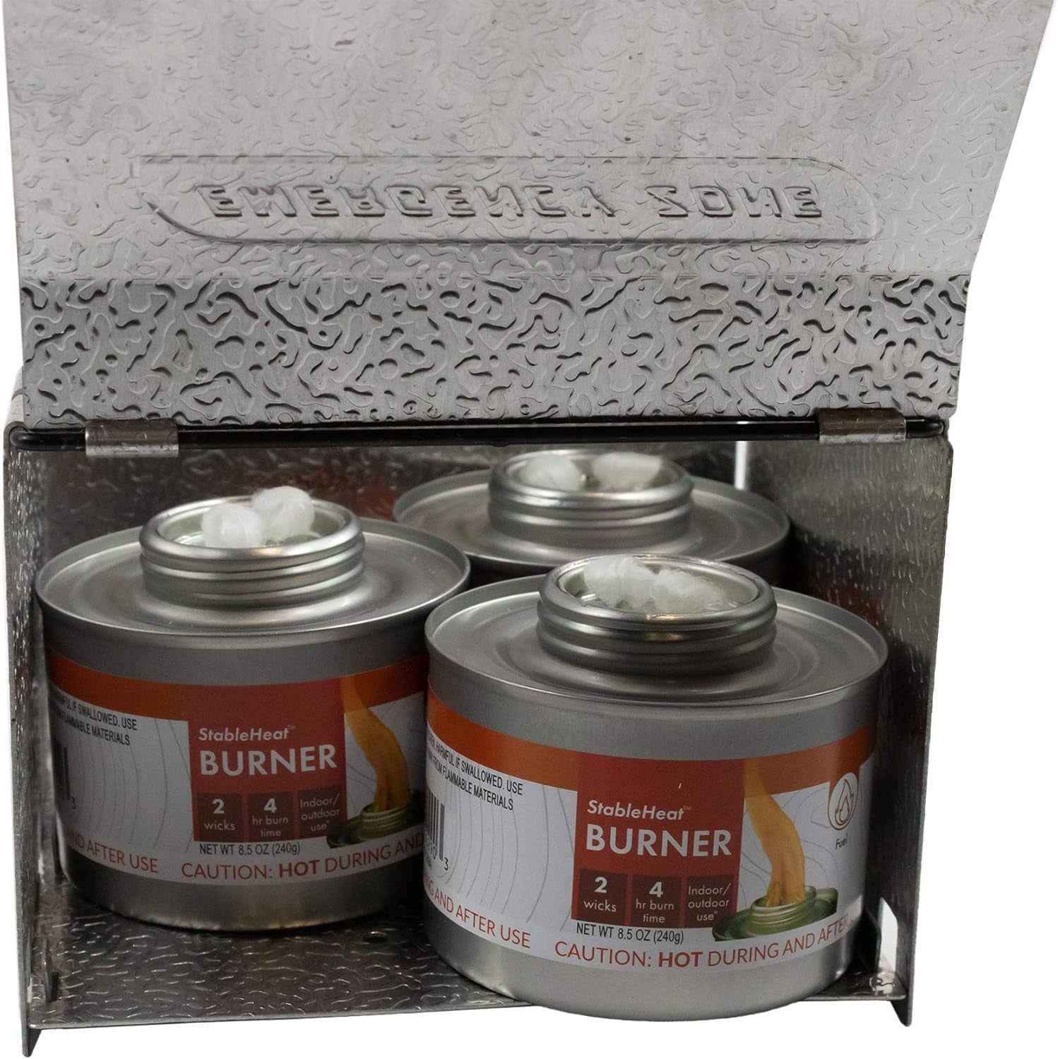 New & Improved! Emergency Cooking Fuel Premium Storage Set, 20+ Year Shelf Life | Available in 4 Cans, 12 Cans, or 24 Can Packs