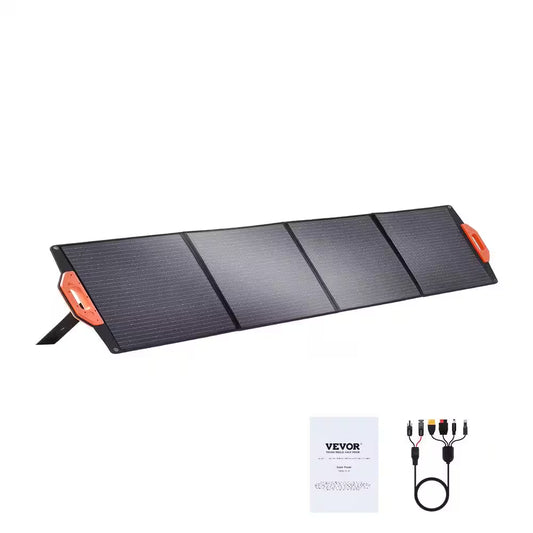 200W Monocrystalline Solar Panel Foldable ETFE Solar Charger, 23% Efficiency with MC4 Output for Power Stations Off-Grid