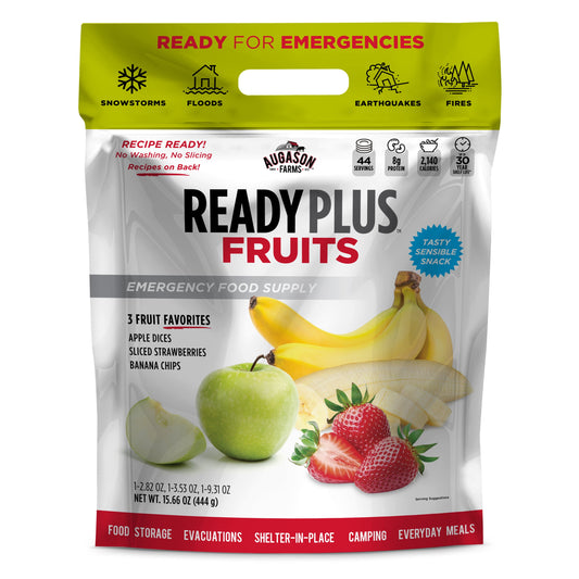 READY PLUS™ Freeze-Dried and Dehydrated Fruits Resealable Pouch Emergency Food Supply 15.6 Oz.