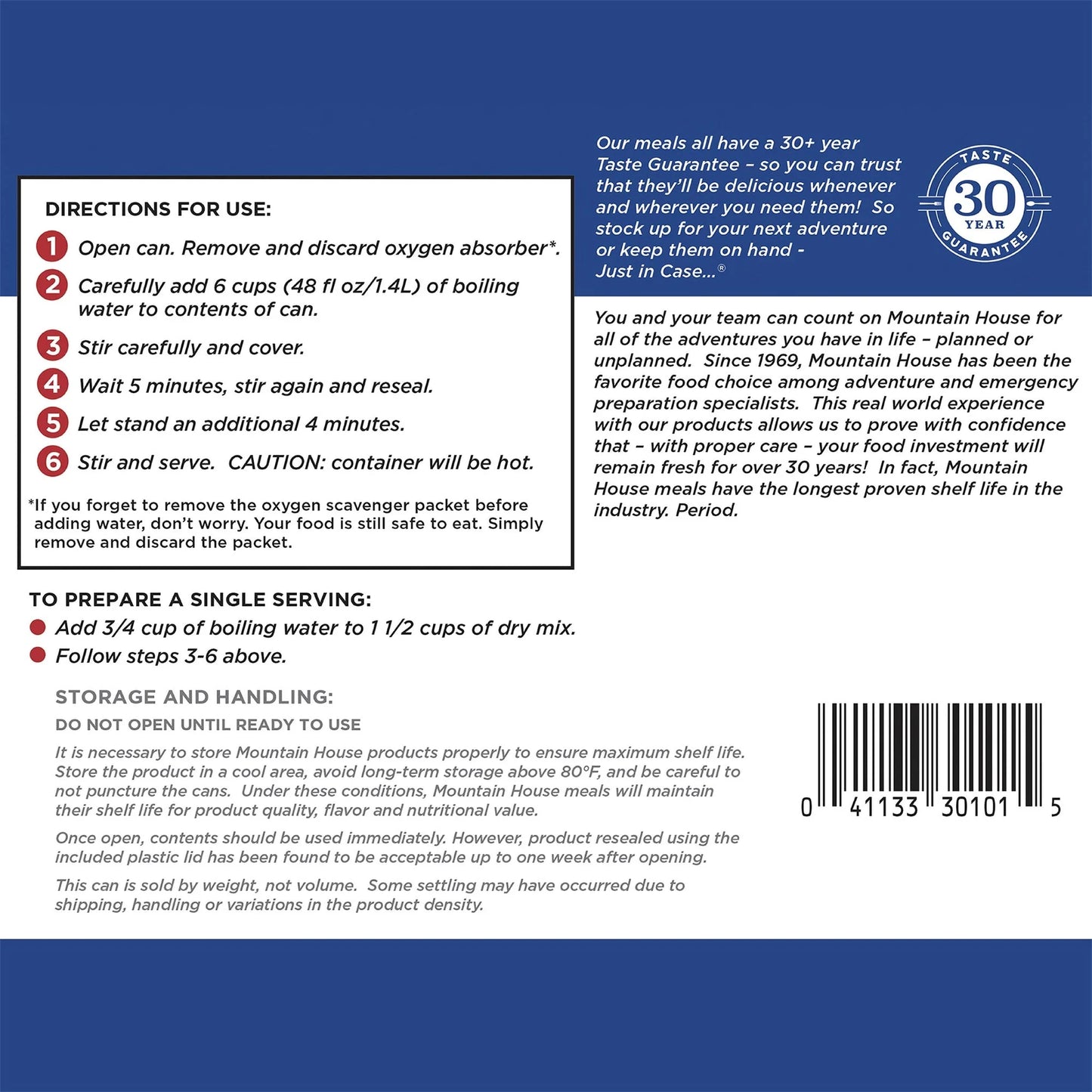 Quick Prep Food Emergency Camping Food, Can, Buffalo Style Chicken Mac & Cheese