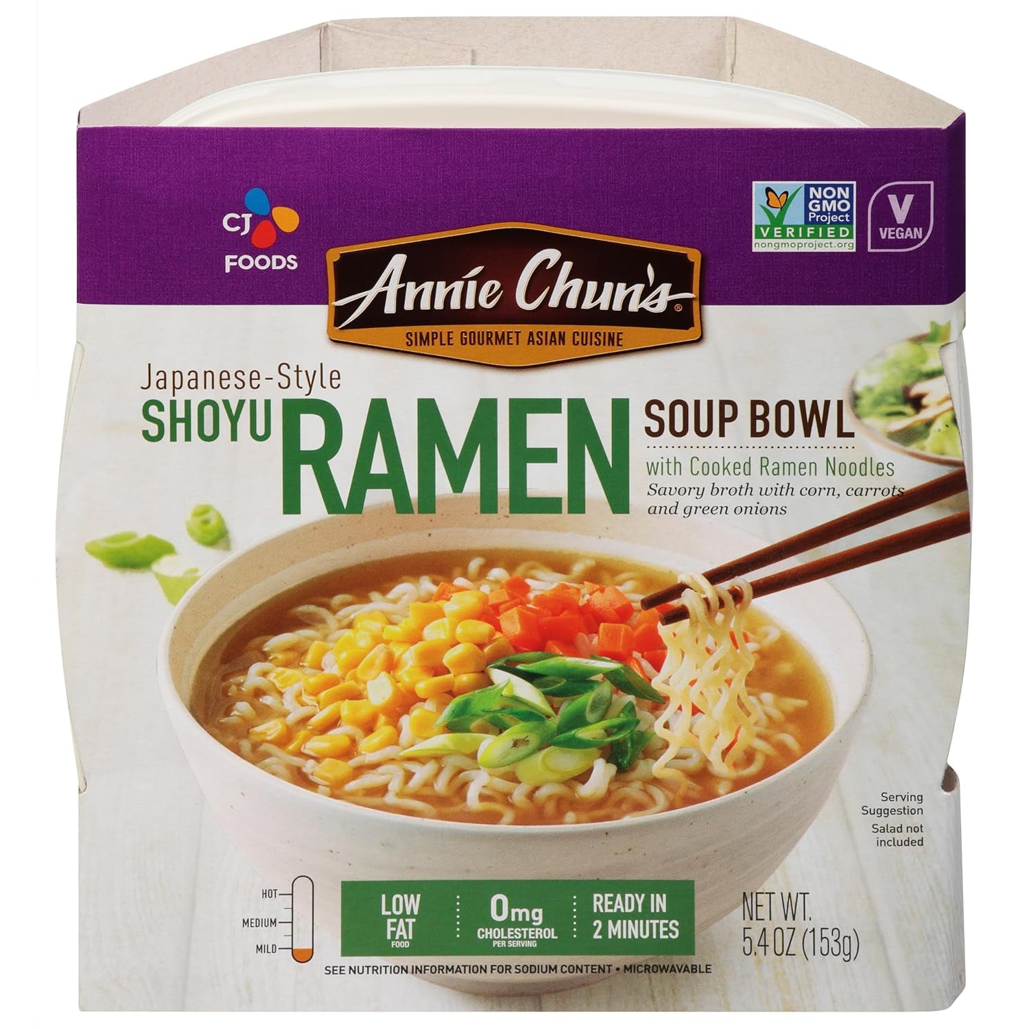 Japanese Style Shoyu Ramen Soup Bowl, Non GMO, 5.4 Ounces (Pack of 6)