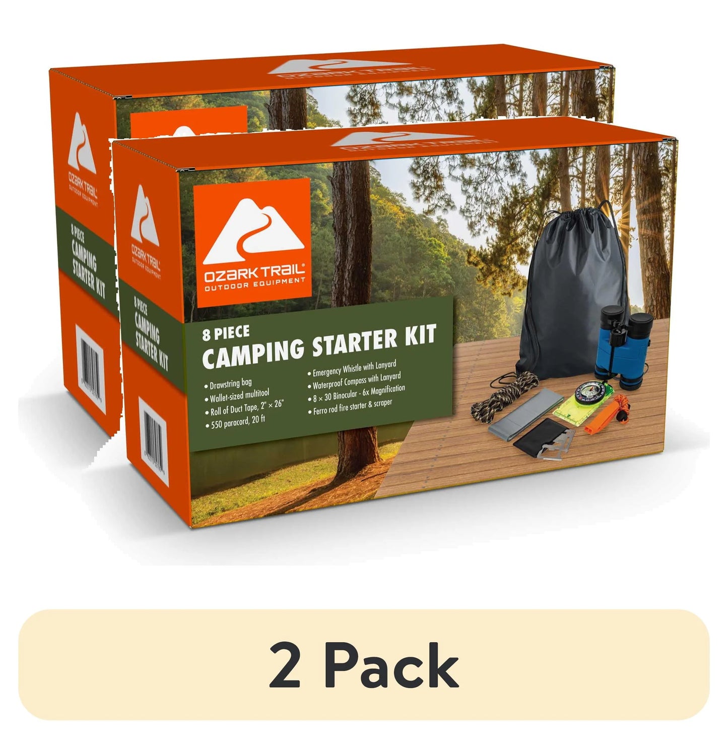 (2 Pack)  Camping Starter Set - Includes 8 Items