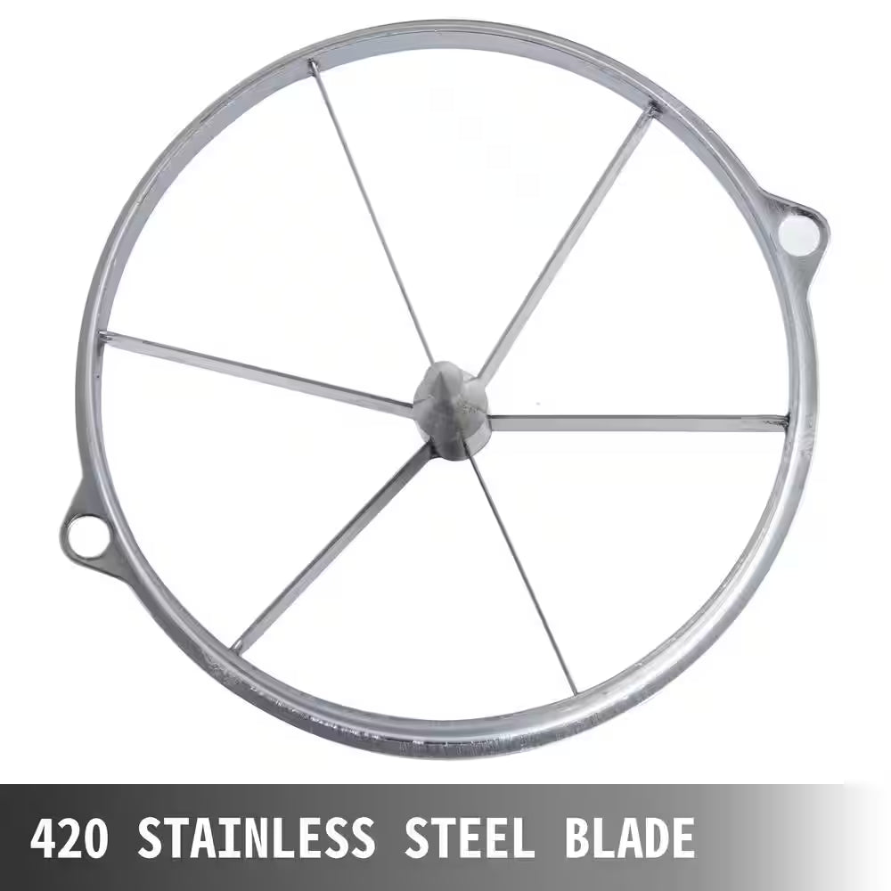 6-Section Commercial Wedger Stainless Steel Blade Fruit Lime Slicer Lemon Cutter for Home Bar Restaurant, Sliver