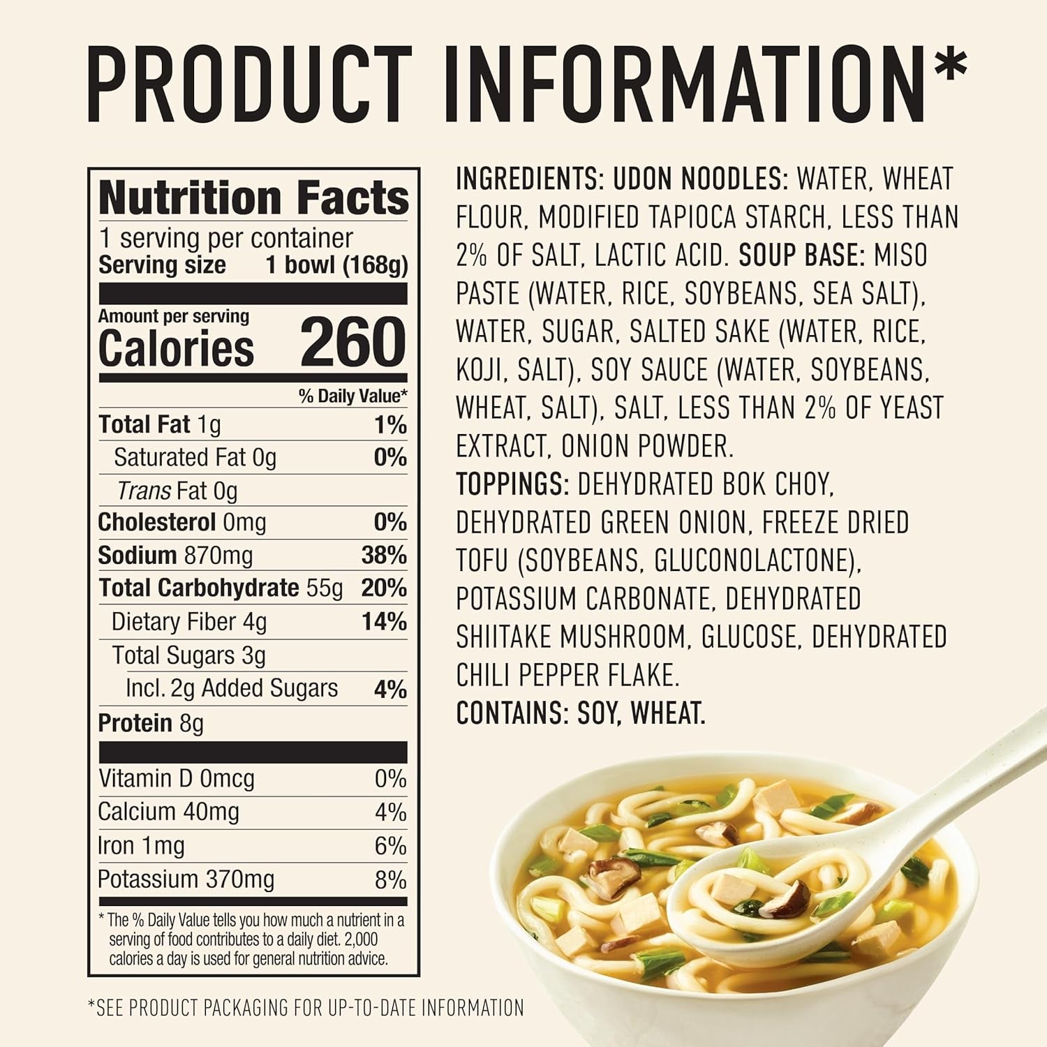 Soup Bowl, Japanese Style Miso, Non GMO, Vegan, 5.9 Oz (Pack of 6)