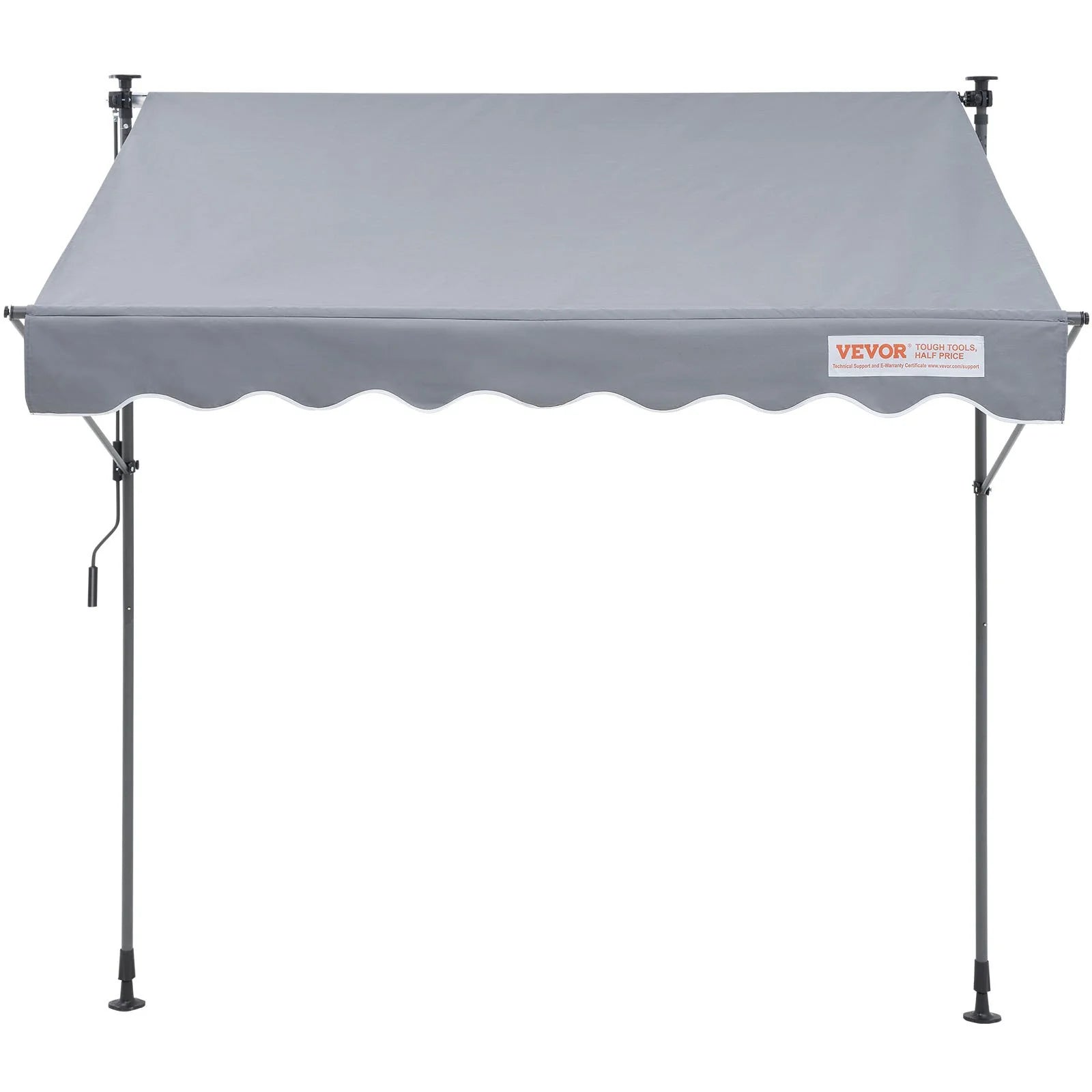 VEVOR Manual Retractable Awning, 78 Outdoor Retractable Patio Awning Sunshade Shelter, Adjustable Patio Door Window Awning Canopy with 39 Sun Shade Curtain for Backyard, Garden, Balcony