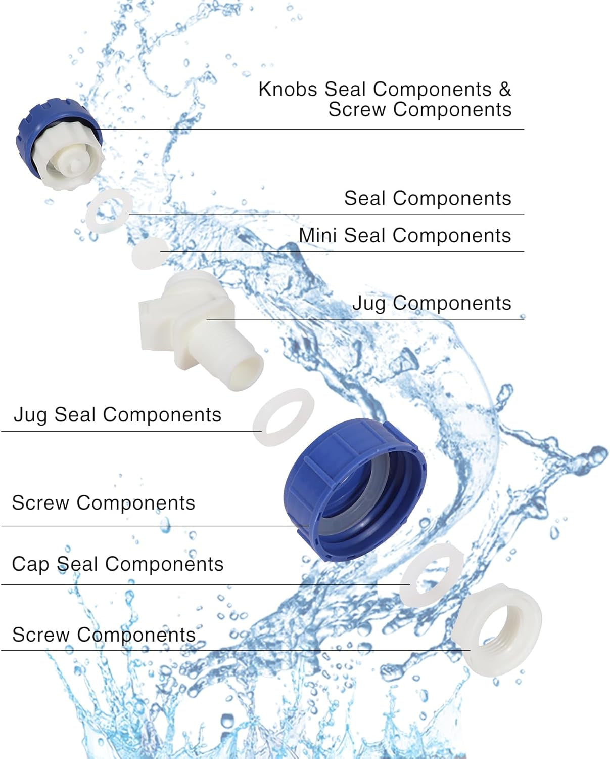 4 Gallon/15L Portable Water Container with Spigot, Water Storage Carrier for Camping Outdoor Hiking, BPA Free