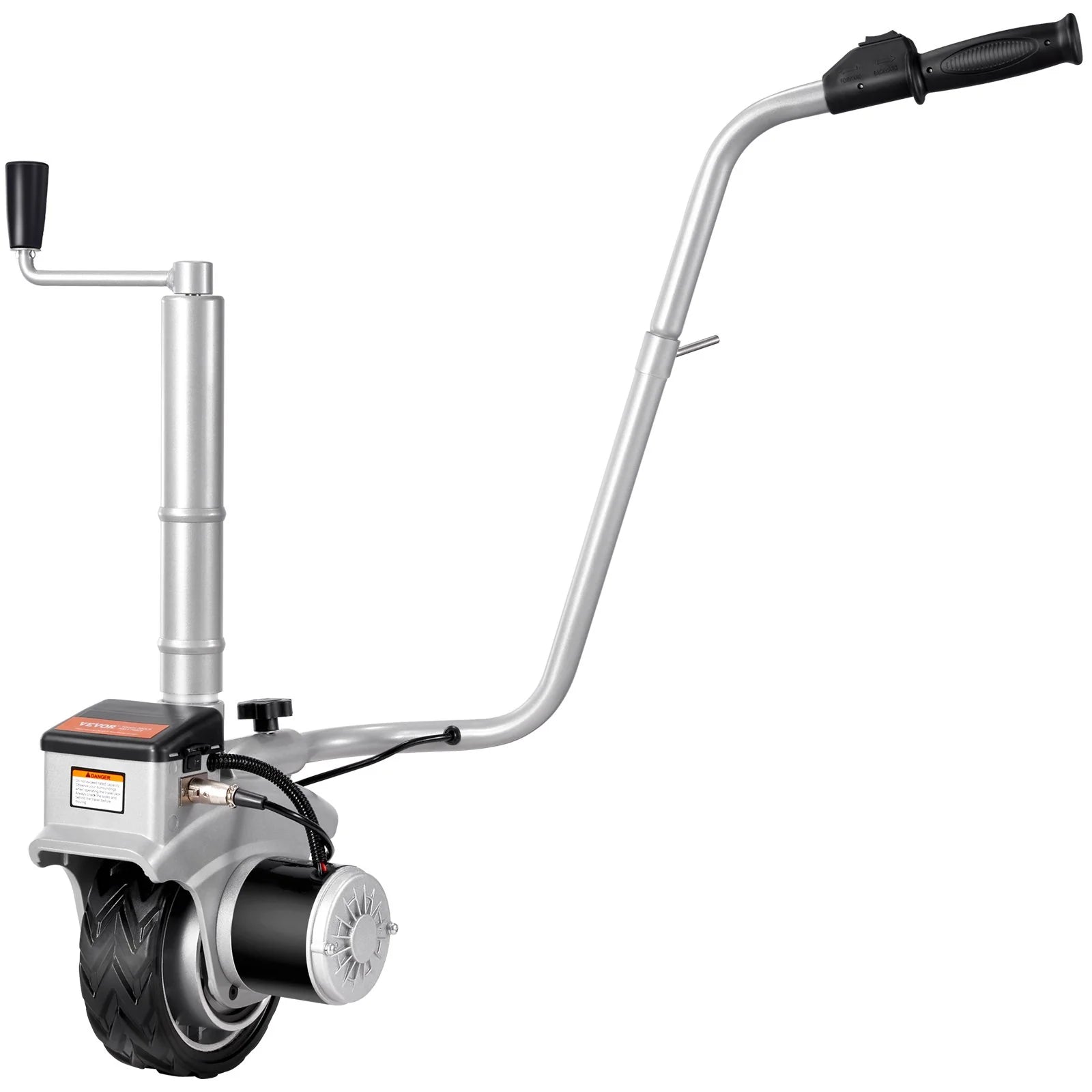 VEVOR Electric Trailer Dolly, 5000Lbs Towing Capacity, 350W 12V Trailer Jockey Wheel with 22 Ft/Min Moving Speed, 12''-24.8'' Adjustable Clamp Height & 8'' Rubber Tire, for Moving Trailer Caravan Boat