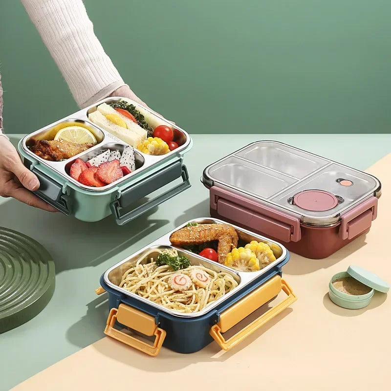 850Ml Portable Lunch Boxes for Children Adults Thermo Soup Bento Box Stainless Steel Insulated Heating Food Storage Container