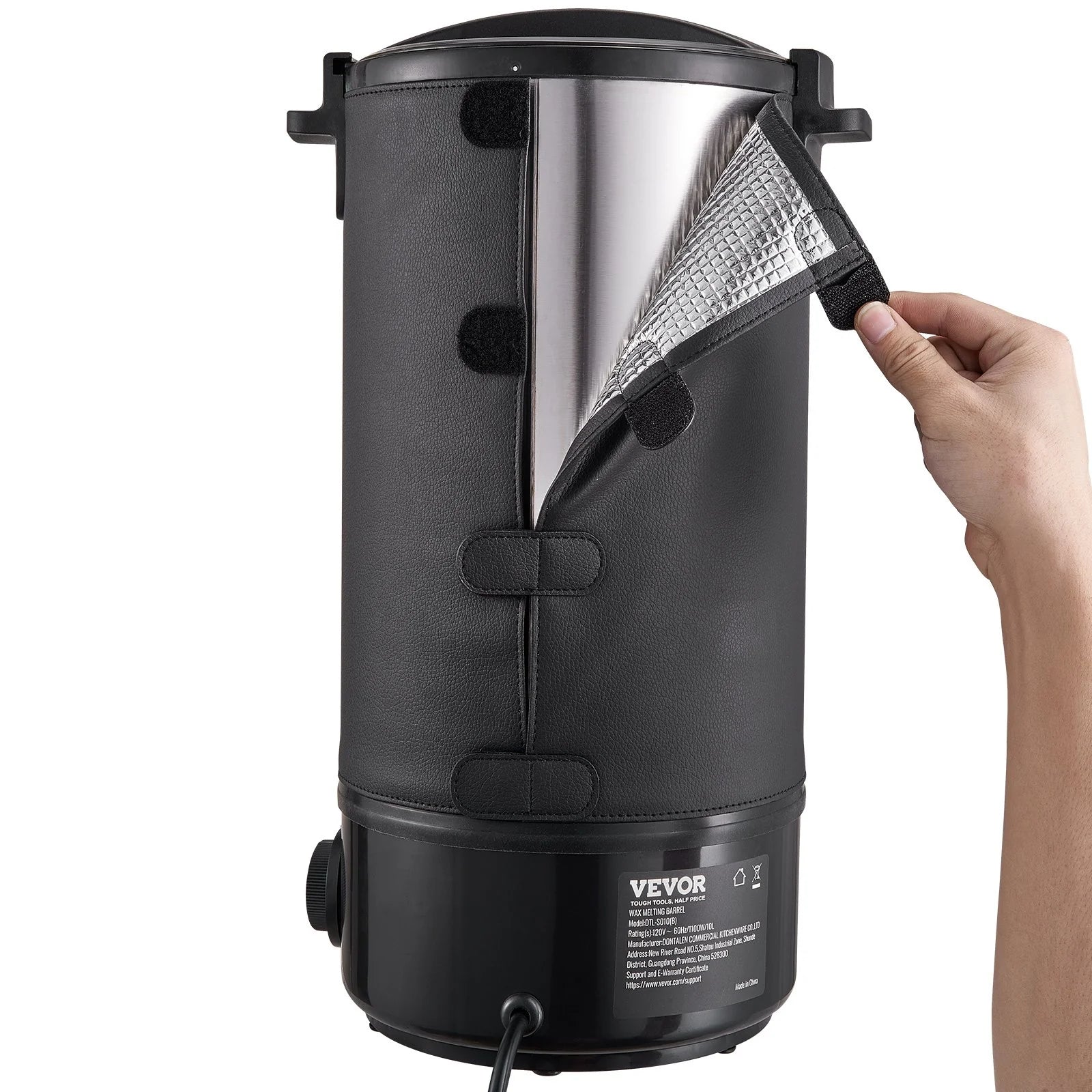 VEVOR 10 L Wax Melter for Candle Making, Extra Large Electric Wax Melting Pot, with Easy Pour Spout and 9-Level Temp Control, Easy Clean for Candle Soap Cream Beauty Bulk Production Business or Home