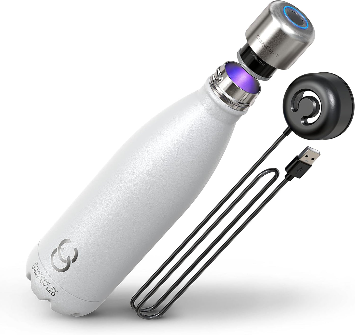 - Award-Winning Self-Cleaning Insulated Bottle with NSF Certified UV Water Treatment System