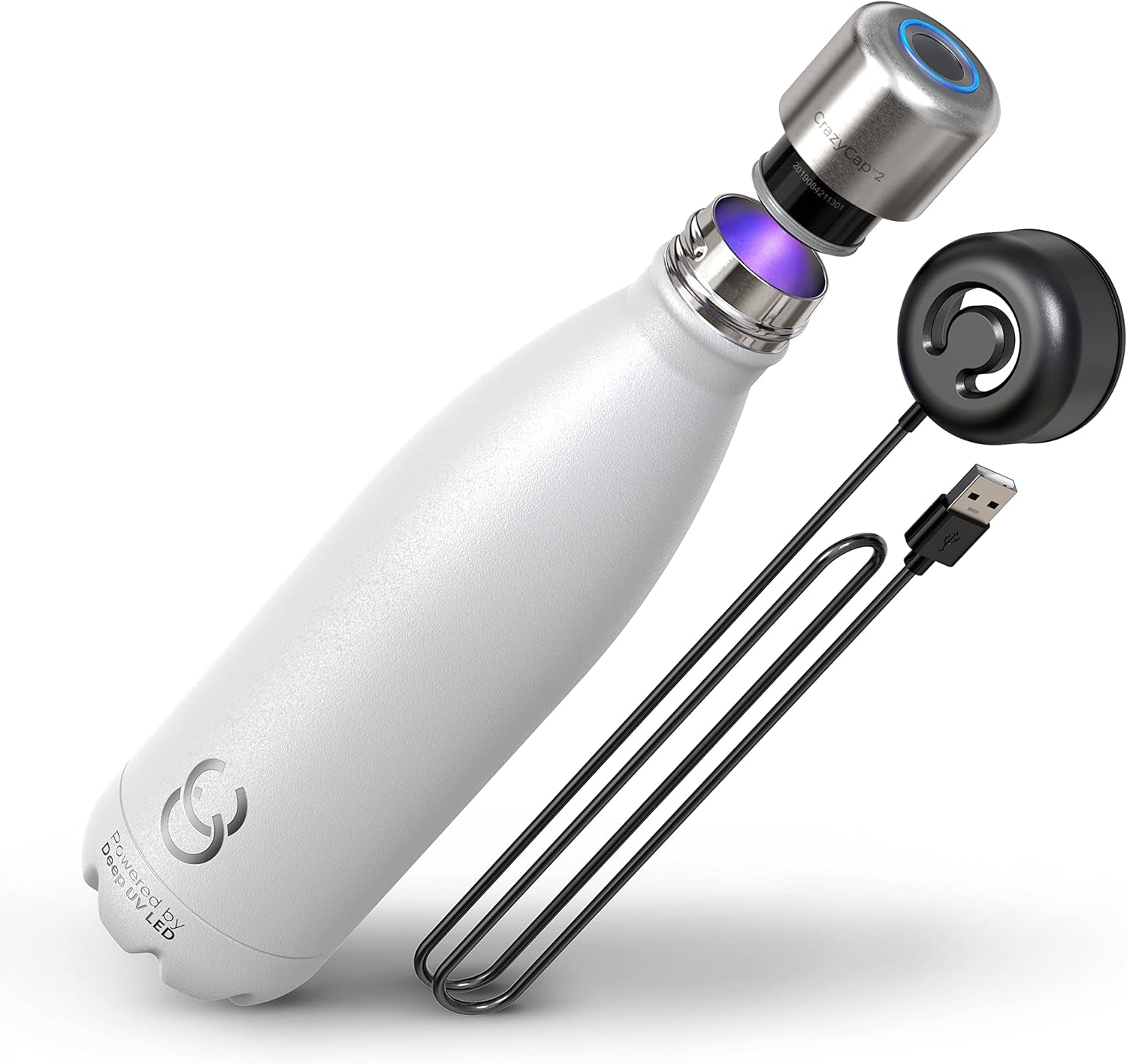 - Award-Winning Self-Cleaning Insulated Bottle with NSF Certified UV Water Treatment System