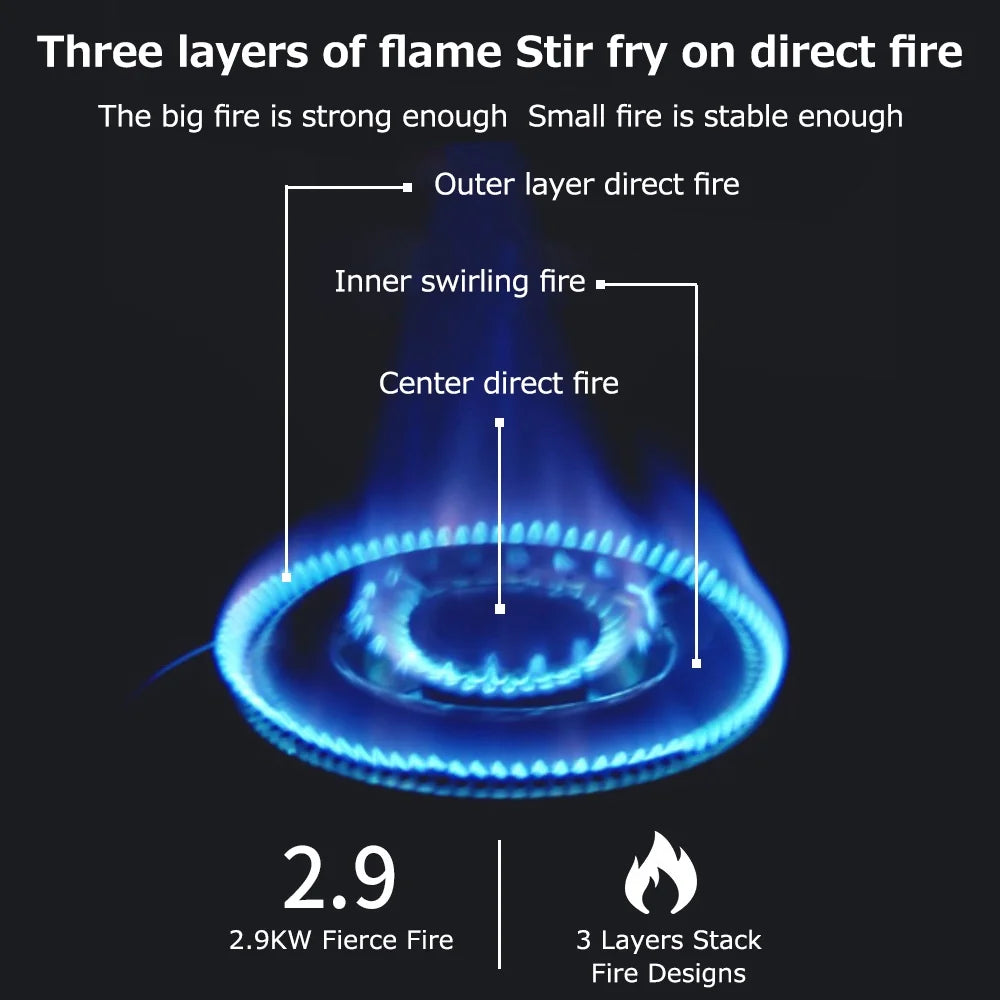 Portable 2900W Cassette Furnace Butane Gas Stove Outdoor Travel Picnic Cooker Camping Hiking Cookware