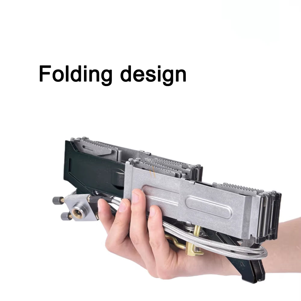 BRS-32 Double Head Gas Stove Portable Outdoor Camping Furnace Fire Switch Free Adjustable Control Cookware Set