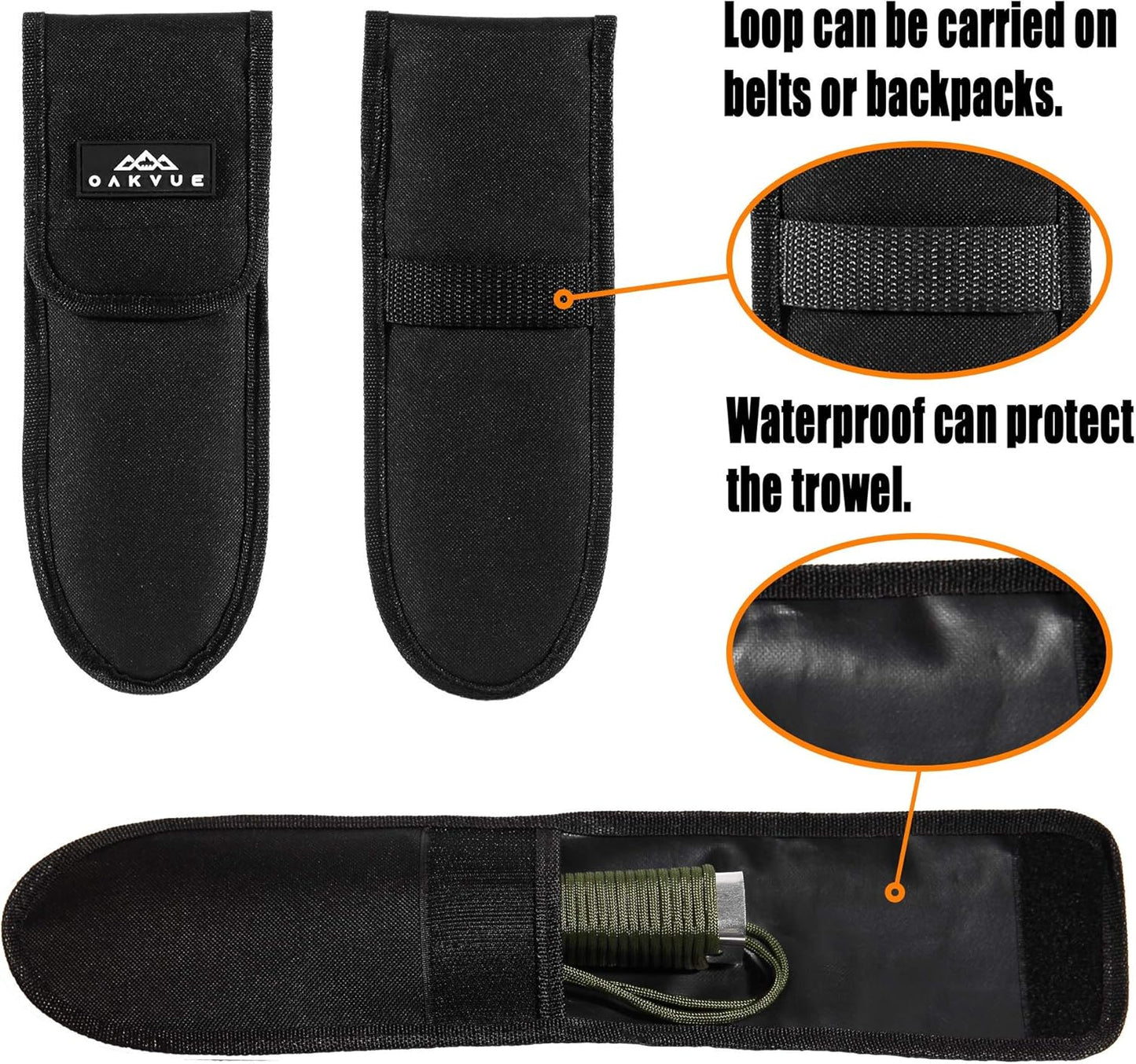 Backpacking Trowel – Lightweight Shovel for Camping, Hiking, Backpacking, Gardening – Compact Survival Multitool with Carrying Sheath