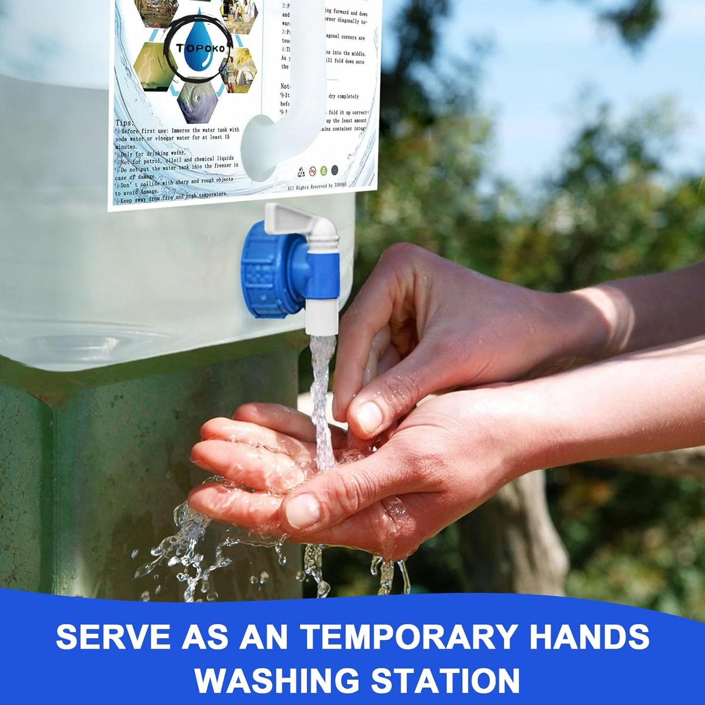 Camping Water Storage Containers - BPA Free Water Container for Outdoors Hiking Collapsible Water Jug with Spigot Emergency Water Storage for Survival Kits 2.6/5.3 Gallon