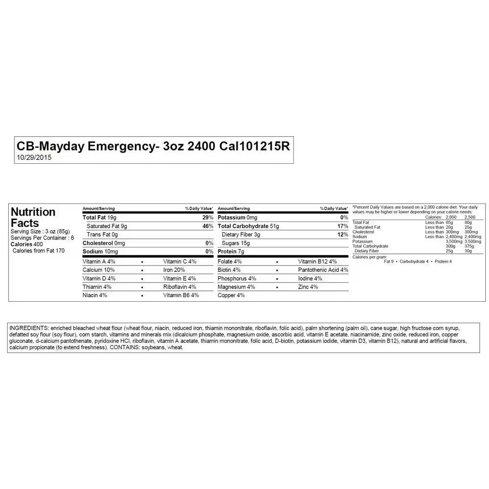 2400 Calorie Food Bar (12-Pack)