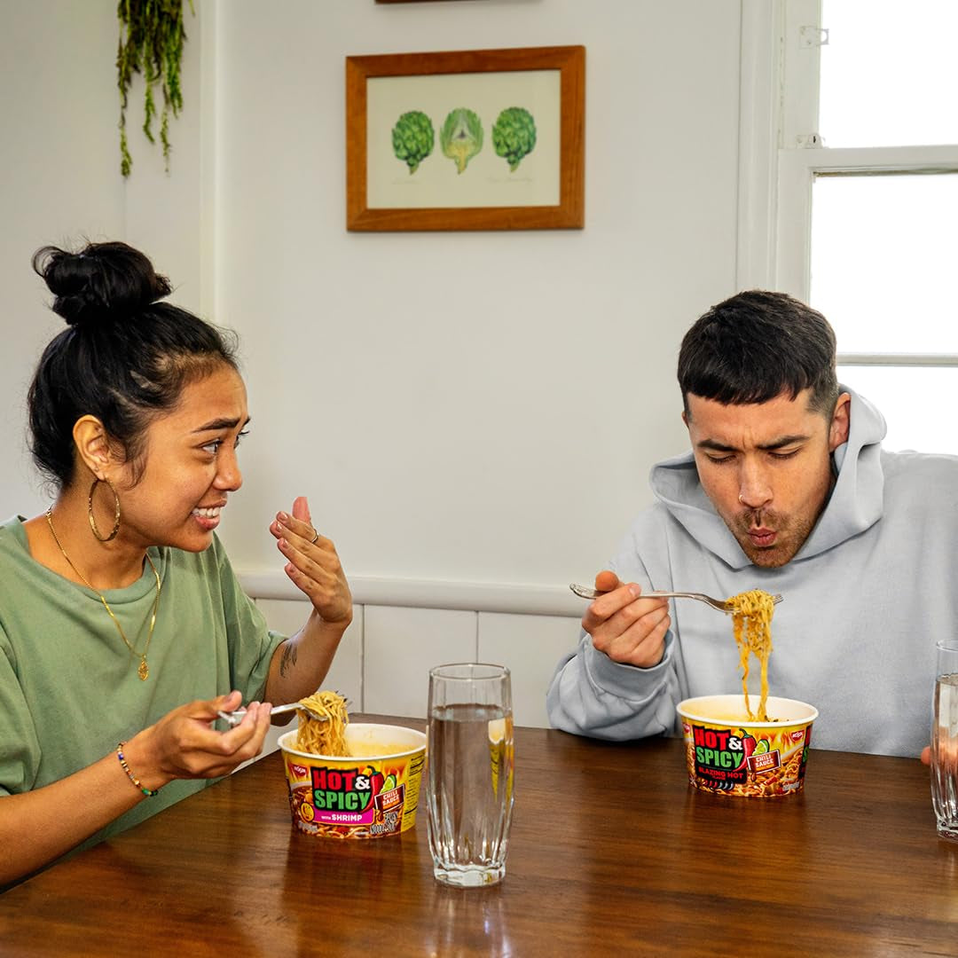 Hot & Spicy Ramen Noodle Soup, Chicken, 3.32 Ounce (Pack of 6)