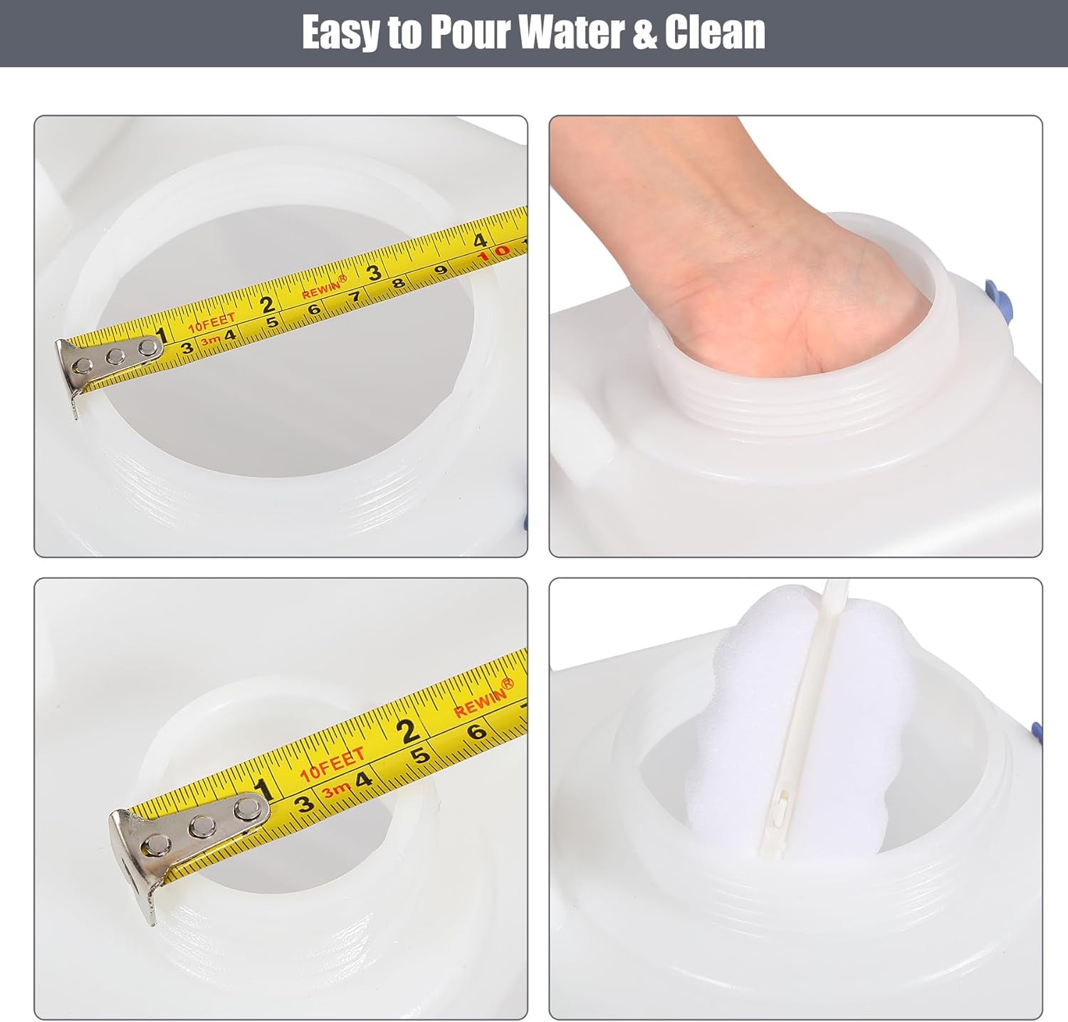 4 Gallon/15L Portable Water Container with Spigot, Water Storage Carrier for Camping Outdoor Hiking, BPA Free