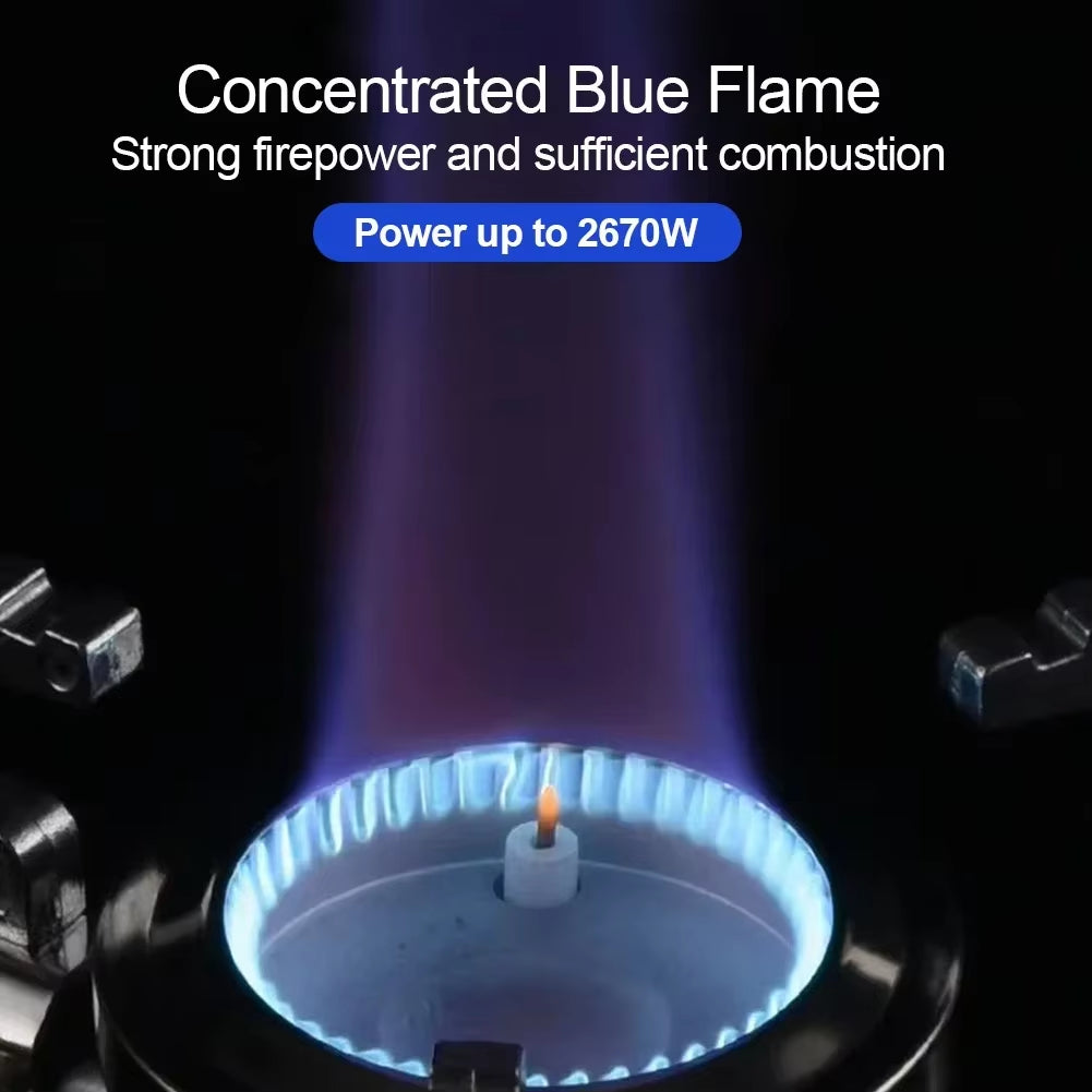 2600W Outdoor Folding Cassette Stove Camping Portable All-In-One Gas Stove Picnic High Fire Stoves Electronic Ignition Equipment