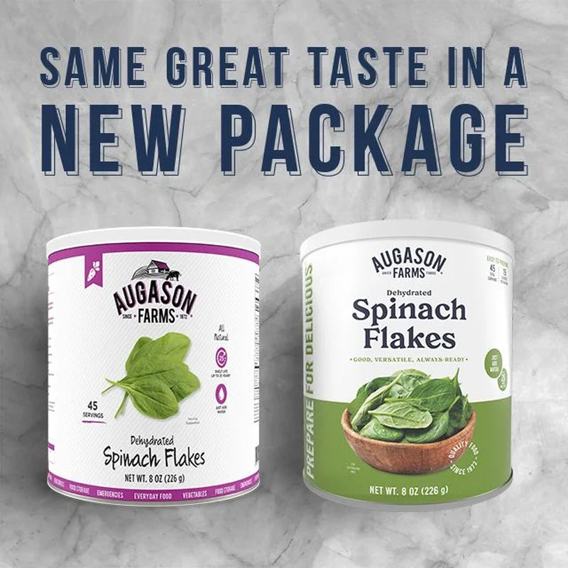 (2 Pack)  Dehydrated Spinach Flakes 8 Oz No.10 Can