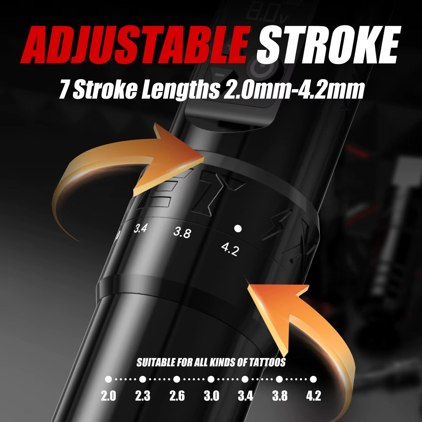 T1 Wireless Tattoo Machine Pen 7 Adjustable Stroke Custom Motor LCD Screen Battery Makeup Microplasty Pen for Tattoo Art