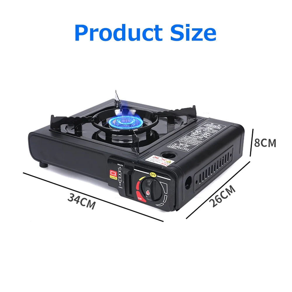 Portable 2900W Cassette Furnace Butane Gas Stove Outdoor Travel Picnic Cooker Camping Hiking Cookware