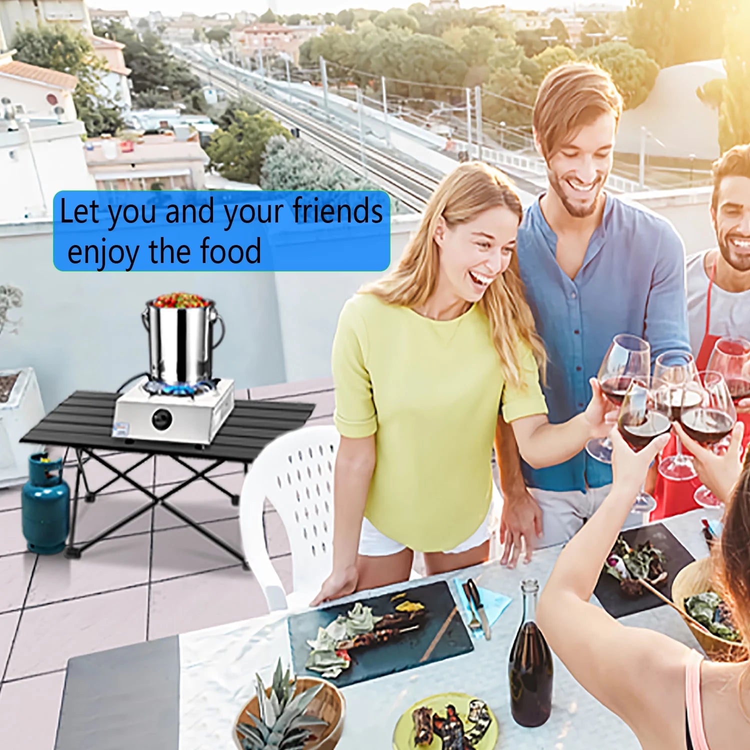 Propane Stove 12000 BTU Dual Fuel Stove Auto Ignition Propane Burner