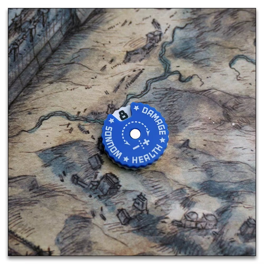 Game Health Tracker, 25Mm Wounds Counter for Tabletop War Games 0-9