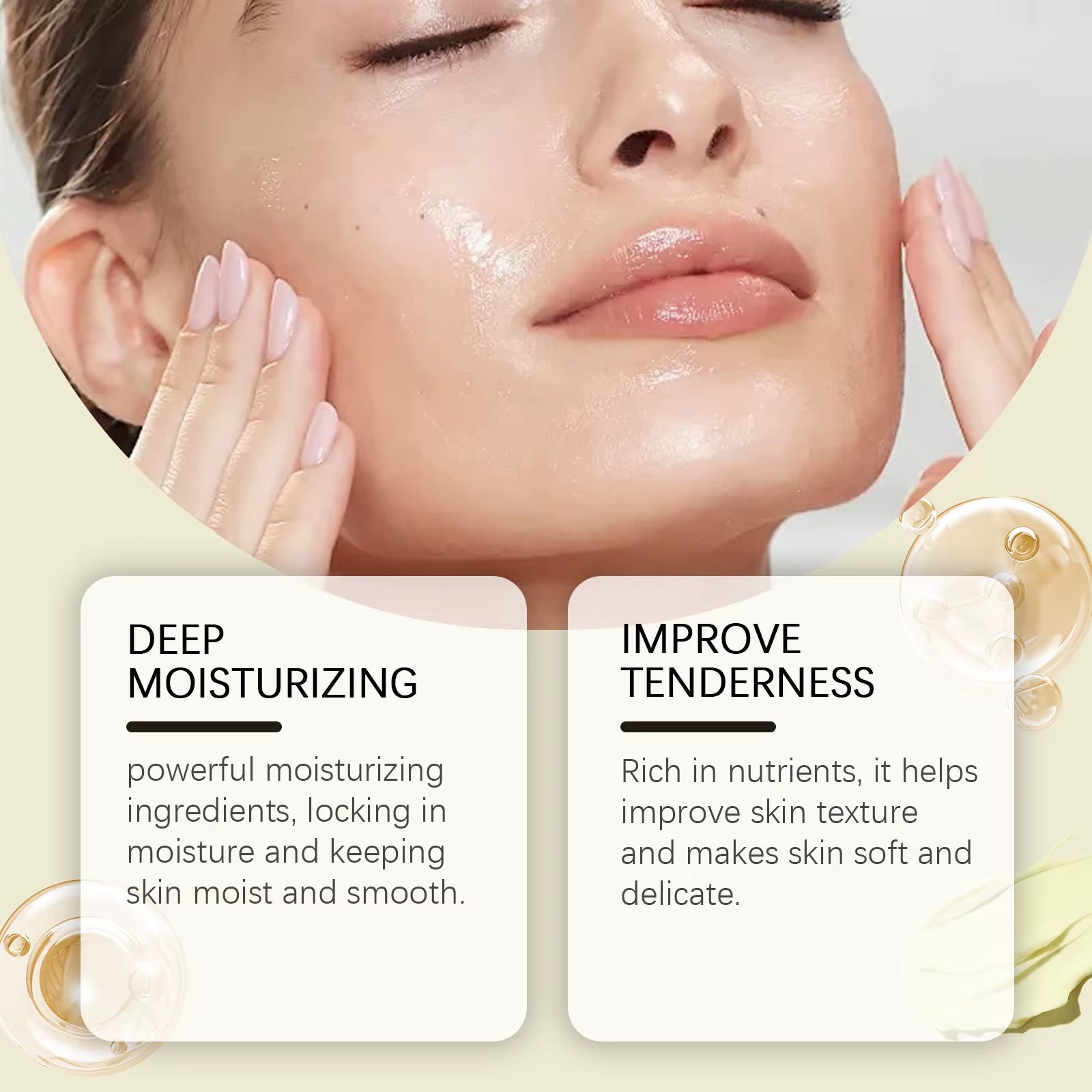 Beef Tallow Honey Balm Moisturizing Hydrating Face Cream Body Lotion Fades Fine Lines Tighten Soothen Brightening Facial Skin