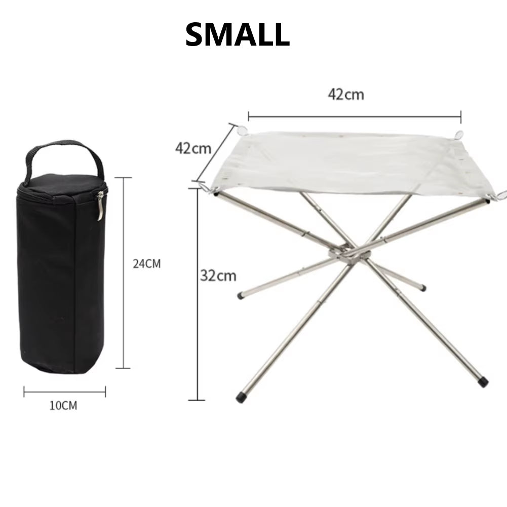 Disassemble Garden Backyard Heating Mesh Stainless Steel Outdoor Camping Campfire Fire Rack Foldable Mesh Fire Pit BBQ Tools Hot