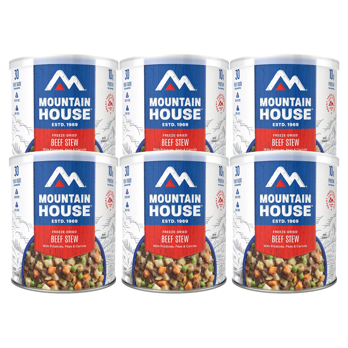 Mountain House Freeze Dried Beef Stew 6-Count (60 Total Servings)