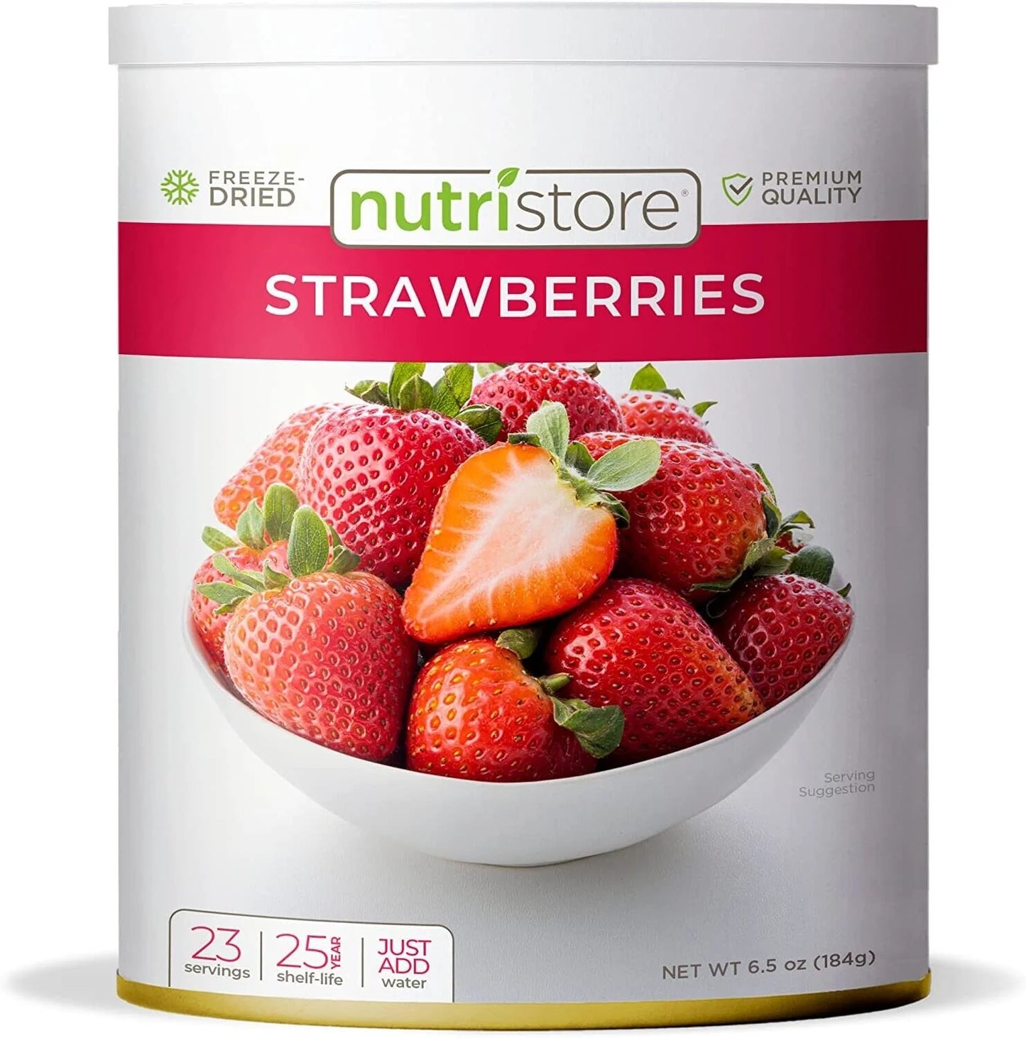Freeze Dried Strawberries Emergency Camping Survival Food 6.5Oz /Can- Pack of 4 Cans