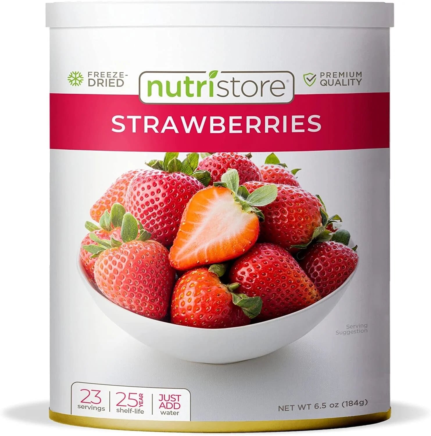 Freeze Dried Strawberries Emergency Camping Survival Food 6.5Oz /Can- Pack of 4 Cans
