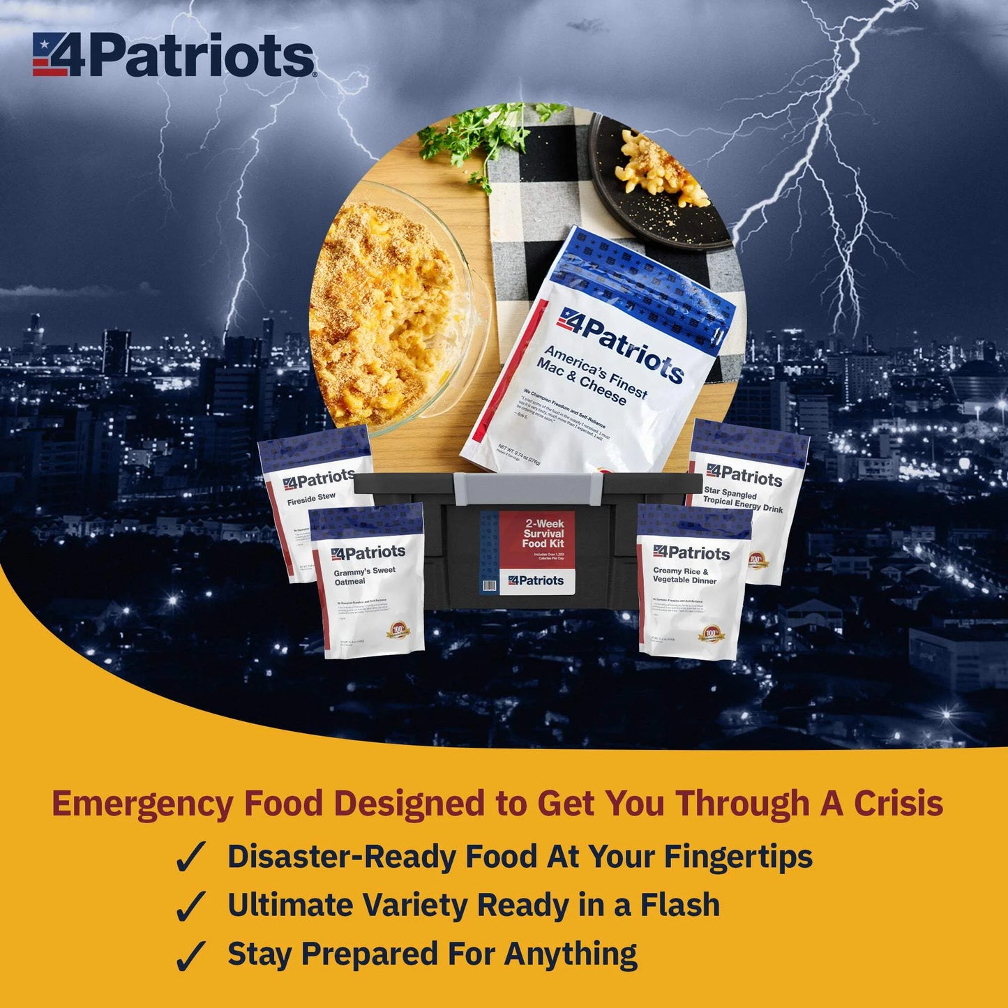2-Week Emergency Food Supply Survival Kit - Perfect for Camping, Freeze Dried Preparedness Food, Designed to Last 25 Years - 84 Servings of Delicious Breakfast, Lunch, & Dinner