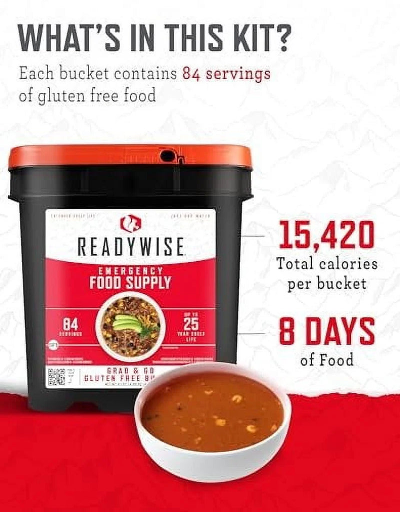 84 Serving Gluten Free Grab and Go Bucket