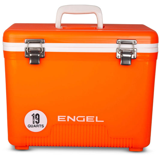 19 Qt Leak-Proof Compact Insulated Drybox Cooler - Orange High-Visibility